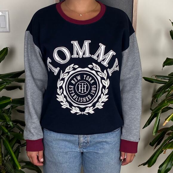 Tommy Hilfiger Varsity Style Crewneck Sweater - Picture 1 of 4